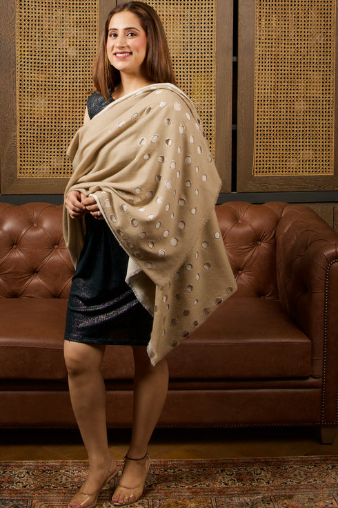 Reversible Twist | Embroidered Wool Silk Stole